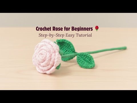 How to Crochet a Rose (Super Easy for Beginners)