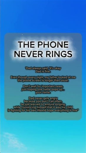 The Phone That Never Rings for Dad #shorts #quotes #motivation #CallYourDad #FathersLove