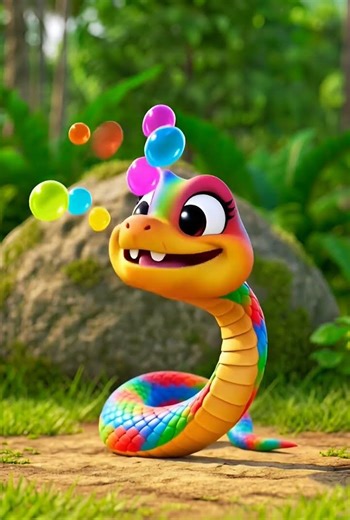 Funny Snake Cartoon 🐍😂 | Cute 3D Animation for Kids & Adults | Short