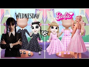 Wednesday Addams vs Barbie – Angela’s Stylish Transformation!