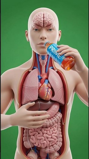 PRIME Drink — beneficial or harmful? What happens inside the body (3D animation)