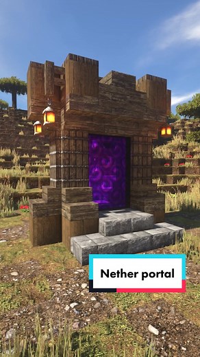 Medieval Nether Portal Ruins in Minecraft Tutorial