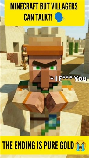 Minecraft But Villagers CAN TALK?! 🗣️ (Ending Is Pure Gold) #minecraft #shorts