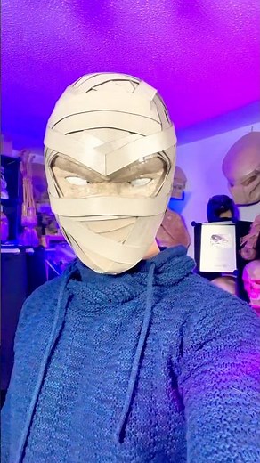 Making A Cardboard Moon Knight Mask! #moonknight #epiccardboardprops