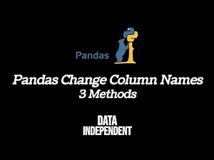 Pandas Change Column Names | Pandas.DataFrame.rename()