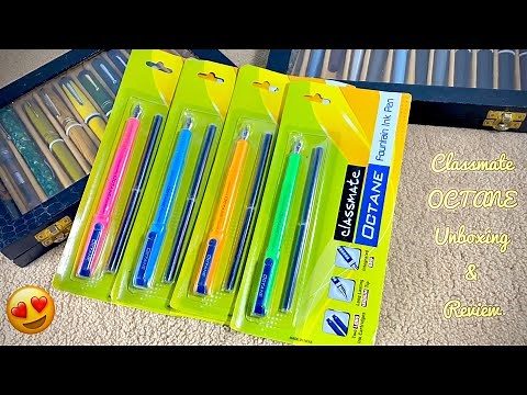 Classmate Octane Fountain Pen Unboxing And First Impression | Best Cheap Smooth Fountain Pen For40Rs