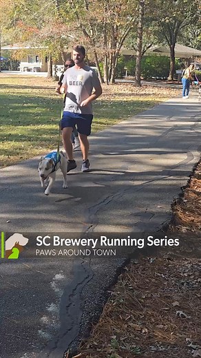 A big thank you to the South Carolina Brewery Running Series. Sunday, they took a group of our dogs out of the shelter to go for a run and walk through Wannamaker Park in North Charleston as part of Charleston Animal Society’s Paws Around Town program. YOU can come get a dog for a few hours any day of the week! The Brewery Running Series scheduled 17 runs this year and part of the proceeds are coming to the animals at the shelter. Our volunteers help man the water stations during the runs. You c