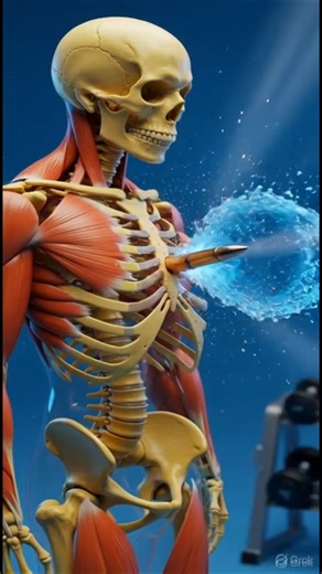 Bullet vs Human Body 😳 What Really Happens Inside? #skeletonshorts #amazingfacts