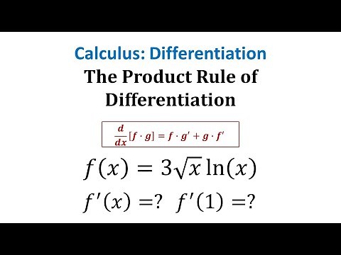 Find a Derivative Using the Product Rule: Square Root times Natural Log