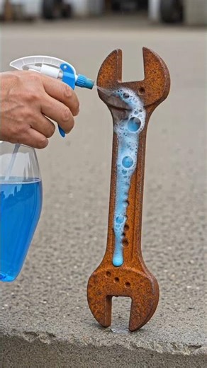 Rusty Wrench Transformation in 60 Seconds #satisfying #rust