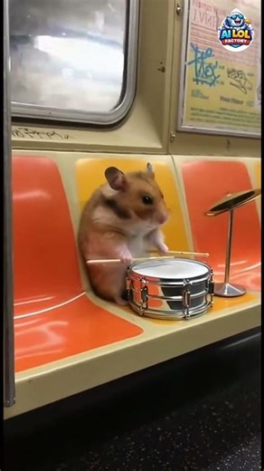 Funny Mouse Playing Drum Like a Rockstar 😂🥁 | Cute Animal Shorts