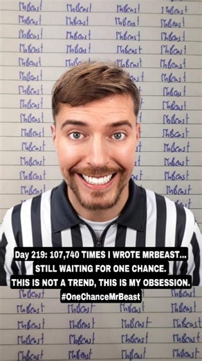 107,740 times I wrote MrBeast… still no reply.But I’m not stopping. 🔥#OneChanceMrBeast #MrBeast