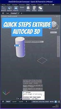 AutoCAD Extrude Command – Quick 3D Tutorial in 1 Minute! #autocad #3dtutorial #extruded #tutorial