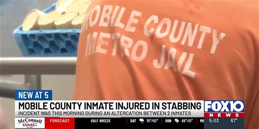 Inmate injured in stabbing at Mobile County Metro Jail