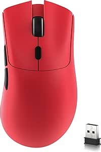 ATTACK SHARK R1 Wireless Gaming Mouse,Tri-Mode Connection (2.4G/Wired/BT5.2),55g Lightweight,18K DPI Optical Sensor,HUYU 20 Million Key Life,Ergonomic Design,for PC/Laptop/Win/Mac(Red)