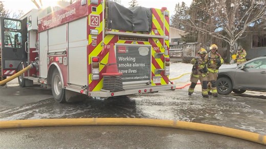 Crews battle house fire in SW Calgary