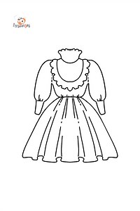 Beautiful Dress colouring page ♥ Online, and Print for Free!
