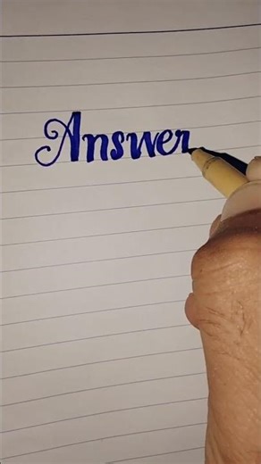 A beautiful method to write answer for answering questions #signaturestyles #art #handwriting