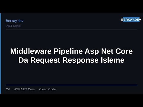 Middleware Pipeline: ASP.NET Core Request-Response Nasıl İşlenir? 🔄