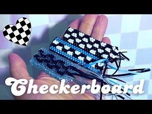 How to Start & Make the Checkerboard Stitch ✿ Lanyard Boondoggle Scoubidou Gimp Crafts