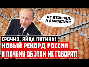 Срочно, яйца Путина! Новый рекорд России и почему об этом не говорят!