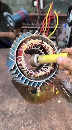 How to Winding Single phase motor || Open Testing ✅ #motor #diy #shorts #tranding #amazing