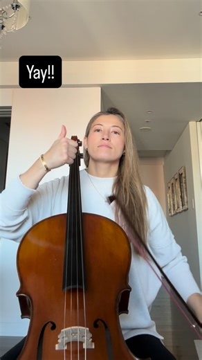 Ami on Instagram: "Back to the basics - doing these warm ups daily 👍🏻 Hugs, bow fists, scales, & left hand exercises. #cello #cellist #classicalmusic #warmup"