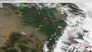 4K views · 55 reactions | Here's a satellite loop that may be of interest: a close-up of SE WA & lower ID: 1pm Wed to 1pm Thu. It shows smoke from wildfires. The visible loop briefly fades at sunset, but the hot spots (darker areas) still show up. #wawx #idwx #wildfires Source: UW Dept of Atmos. Science | US National Weather Service Spokane Washington | Facebook