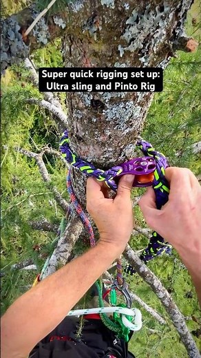 Super quick rigging set up: Ultra Sling and Pinto Rig. Available as a Rope Logic kit at HB #rigging