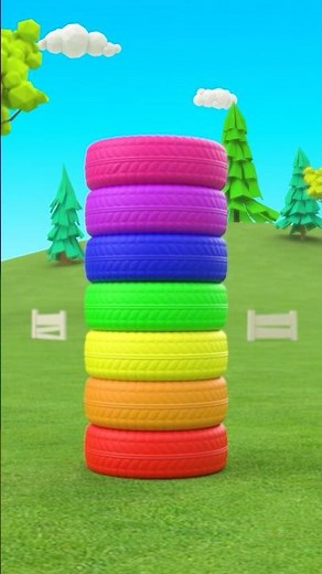 Learn colors with Wooden Seesaw Toy Tyre Game | Color Tyre videos | Super Crazy Kids 2024
