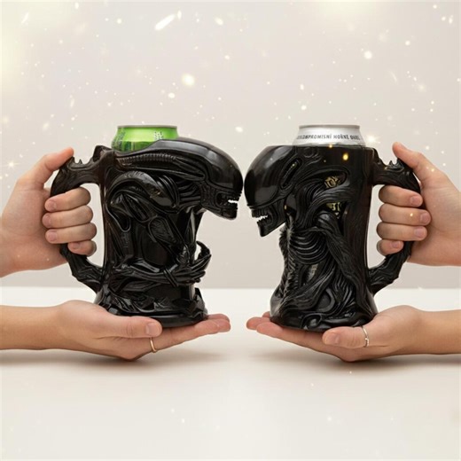 Alien Xenomorph Beer Mug, Sci Fi Can Holder, Horror Geek Gift Barware - Etsy