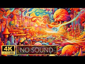 4K | ART Slideshow for TV | Psychedelic Visuals | 1 Hour | No Sound