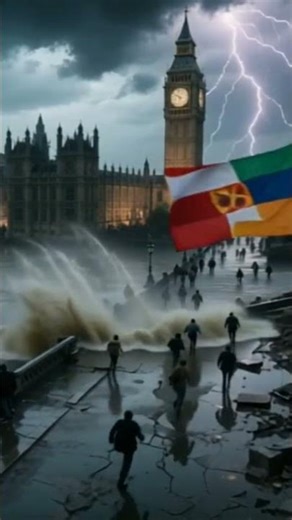 Big Ben’s Final Hour: London’s Most Iconic Clock Tower Faces Nature’s Wrath 🌩️ | AI Disaster Scene