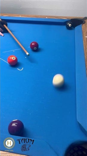Insane shot on 8 ball on pool table.