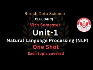 Unit 1: Natural Language Processing | RGPV | NLP | Data Science Introduction to NLP | OneShot