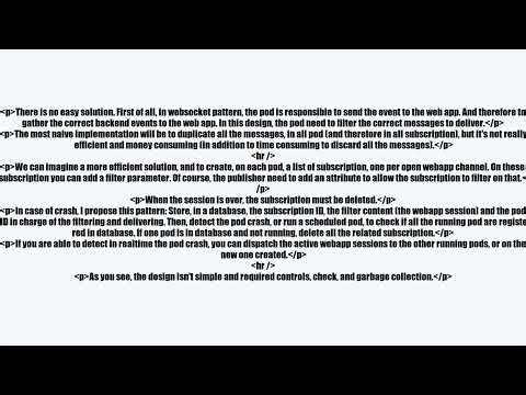 Converting pubsub messages to websocket eventsvideo