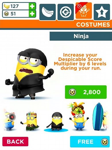 Ninja Costume: Minion Rush Despicable Me