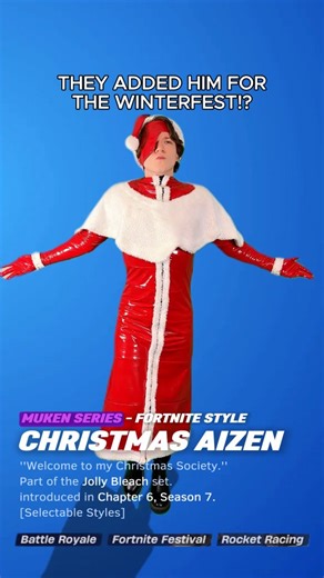 @peperone_void on Instagram: "CHRISTMAS AIZEN IN FORTNITE🎄 #bleach #aizen #aizensosuke #fortnite"