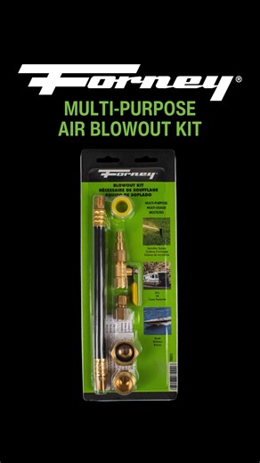 Forney’s Multi-Purpose Blowout Kit makes it easy to winterize your sprinklers, RVs, boats, hoses, and more! Prepare for winter and avoid costly freeze damage. Grab your kit today by visiting www.forneyind.com/Multi-Purpose-Air-Blowout-Kit or by finding a dealer near you! #winterprep #forneyind #diy #winteriscoming #winterization #rvliving #boats #sprinklerblowout #sprinklersystem | Forney Industries