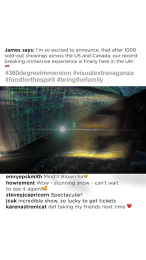 💫 BRISTOL - For a limited time only - be one of the first in the UK to experience this mind-blowing multi-sensory experience. 👉 mes.city/bt Now in Bristol for the very first time — the mind-bending world of Mesmerica 360 has finally arrived at the We The Curious. Mesmerica is the record-breaking immersive experience designed to unwind, inspire, and ignite the power of the imagination. Having sold over 500,000 tickets across the United States, Mesmerica is finally here in the UK. Drift away int