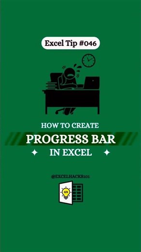 How to Create Progress Bar in Excel | Excel मे Progress Bar कैसे बनाए | #excel #microsoft #shorts...