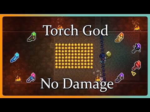 Easily Beat Torch God - NO DAMAGE - in Terraria 1.4