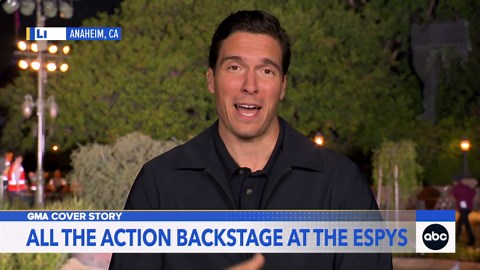 Backstage at the 2025 ESPY Awards