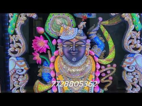 Shrinathji painting, rajbhog 5d live charan exclusive svarup #shrinathji #shrijitemple #krishna #art