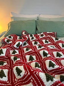 Christmas Tree Afghan Crochet Pattern: Vintage Holiday Blanket (PDF Download) - Etsy
