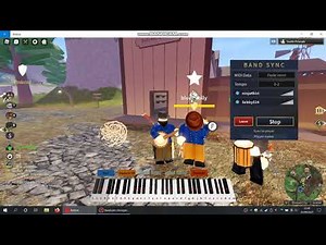 Playing rickroll song on banjo in wild west on roblox