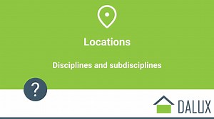 Dalux - Help Center - Locations - Disciplines and subdisciplines
