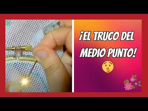🎨Cómo bordar Medio Punto de cruz. ✨¡Aprende a Bordar Desde CERO en 10 Minutos!