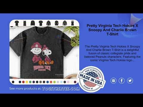 Pretty Virginia Tech Hokies X Snoopy And Charlie Brown T-Shirt