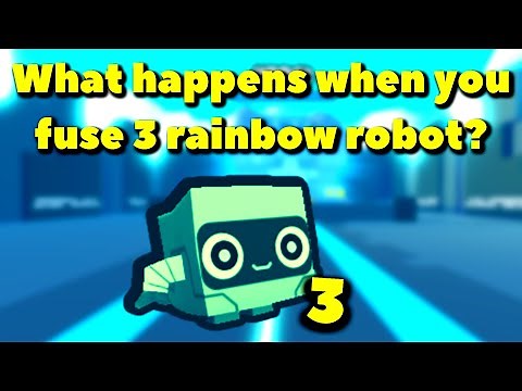 What happens when you fuse 3 rainbow robot? (Roblox Pet Simulator X - Steampunk)